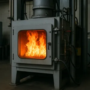 זכוכית חסינת אש לתנורים תעשייתיים לפי מידה