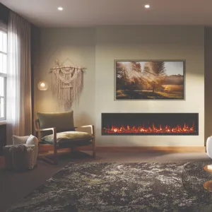 קמין חשמלי שקוע בקיר גבס