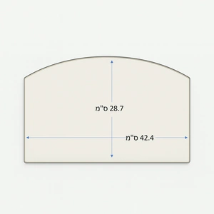 זכוכית לקמין לפי מידה לדגם DOVRE 640 WD