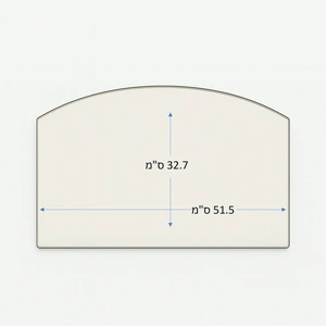 זכוכית לקמין לפי מידה לדגם DRU 78