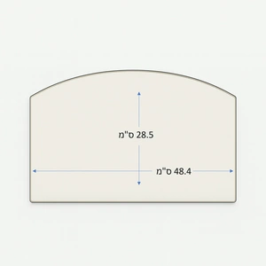 זכוכית לקמין לפי מידה לדגם EFEL Harmony 3 Oil