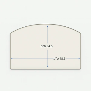 זכוכית לקמין לפי מידה לדגם EFEL Harmony 3 Wood