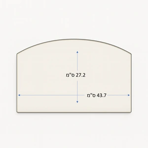 זכוכית לקמין לפי מידה לדגם Franco Belge