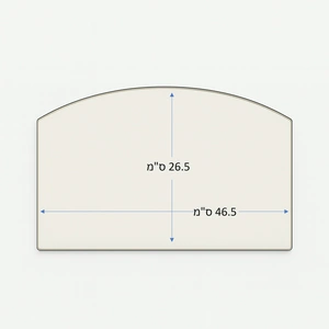 זכוכית לקמין לפי מידה לדגם GODIN Boston עץ נפט