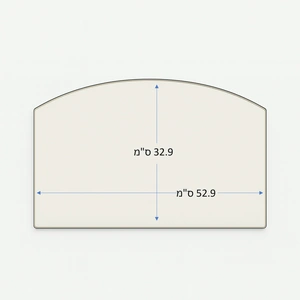 זכוכית לקמין לפי מידה לדגם GODIN Royal 3