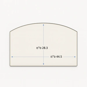 זכוכית לקמין לפי מידה לדגם Hergom Cratsbury