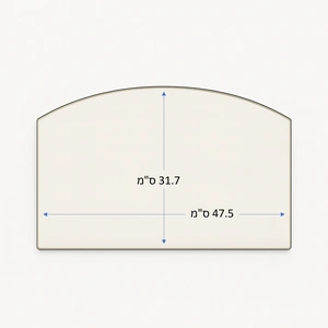 זכוכית לקמין לפי מידה לדגם Hergom Manchester