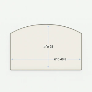 זכוכית לקמין לפי מידה לדגם Ortal 750 עץ
