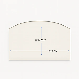 זכוכית לקמין לפי מידה לדלת יצוקה של Ortal