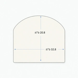 זכוכית לקמין לפי מידה לדלת מעוצבת קטנה Ortal