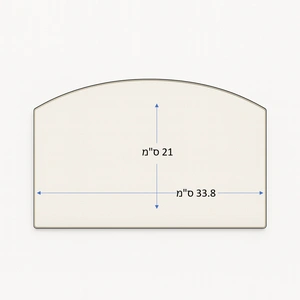 זכוכית לקמין לפי מידה לדלת מעוצבת של Ortal