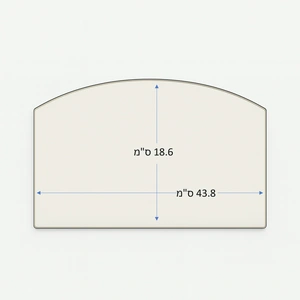 זכוכית לקמין לפי מידה לדגם Ortal OUN