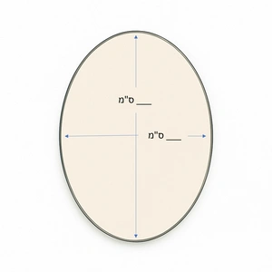 זכוכית לקמין לפי מידה בצורה אובלית